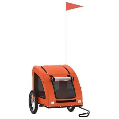 Produktbild von vidaXL Fahrradanhänger für Hunde Orange Oxford-Gewebe und Eisen