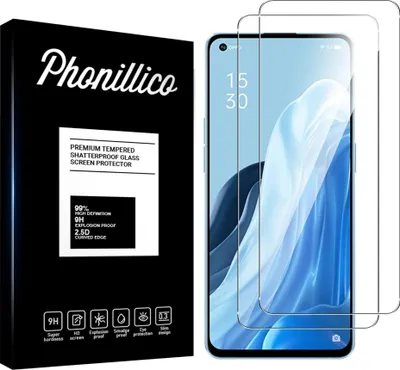 Image de Verre trempé pour Oppo Reno 7 5G [2 pièces] Film de protection d'écran anti-rayures verre résistant Phonillico®