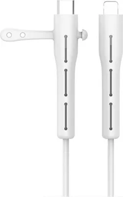 Image de INF Charger cable protector, spiral wire protector compatible with iPhone 18W/20W White