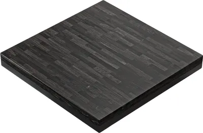 Produktbild von MASSIV STEEL | Gastro Massiv Tischplatte | B:T 70 x 70 cm | Wenge - Schwarz | Quadratisch | Bistro Massiv Tischplatte | Gastro Massiv Tischplatte