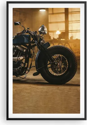 Produktbild von Gerahmtes Poster - Schwarzer Rahmen - Motorrad Motor - 61x91,5 cm - Wand Bild - Wanddeko - Wandbilder - Kunstposter - Wandposter - Bilderrahmen - Bilder - Kunstdruck - Wandbild - P2BPA61x91-4233