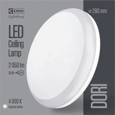 Obrázok produktu pre EMOS LED svietidlo DORI 28 cm, 24,5 W, neutrálna biela, IP54, ZM4312