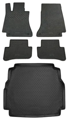 Produktbild von Gummi Kofferraumwanne + Fußmatten Set für Mercedes C-Klasse S205, Bj. 2014-2018