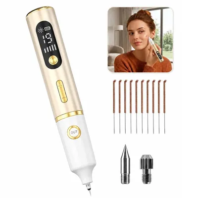 Produktbild von Hautanhängsel Entferner Stift,19 einstellbare Modi,LED-Display,Weiß- & Blaulicht,tragbares Muttermal-u Warzenentfernungsgerät für Gesicht & Körper