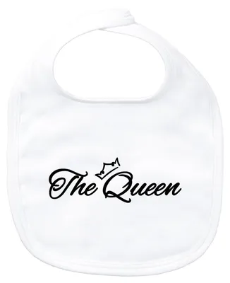 Produktbild von Huuraa Baby Lätzchen The Queen Krone White Klettverschluss  Baumwolle Latz Geschenkidee