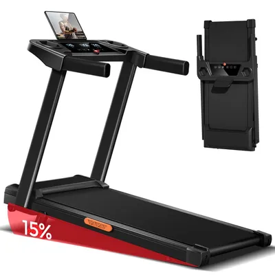 Immagine prodotto di Tapis roulant SF10 - Tapis roulant elettrico - Inclinazione del 12% - Motore silenzioso da 45 dB - Triplo sistema di ammortizzazione - Superficie di corsa 97x40 cm - Pieghevole