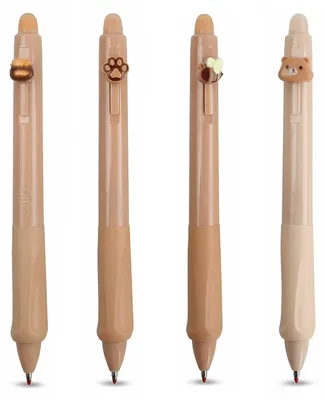 Productafbeelding van Set van 4 Uitwisbare Gelpennen met Dierendesign