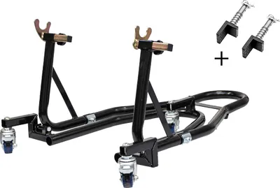 Obrázek produktu pro Motocyklový Stojan BIKETEC PRO s Adaptéry V a L na Vozíku