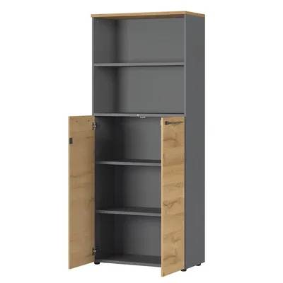 Produktbild von AGENDA Aktenschrank Graphit/Grandson Eiche Nb