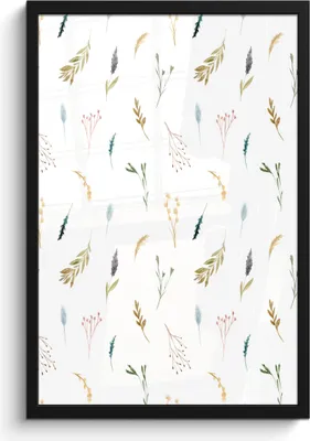 Produktbild von MuchoWow® MuchoWow® Gerahmtes Poster Blumen - Pastell - Collage 40x60 cm - Poster mit zchwarzem Bilderrahmen - Papierdruck - Wandbilder