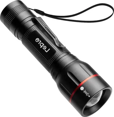 Produktbild von Wasserdichte LED-Taschenlampe Zoombar 5 Modi Clip-on Batterie Camping