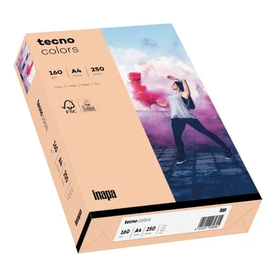 Obrázek produktu pro inapa 2100011377 Multifunkční papír tecno® colors - A4, 160 g/m2, lososový, 250 listů