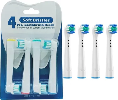 Produktbild von 4pcs Ersatzbürstenköpf Aufsteckbürsten Aufsätze kompatibel für Oral B Zahnbürste