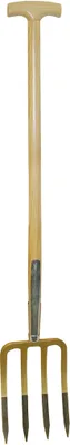 Produktbild von Profi- Spatengabel Spaten 4 zinken lackiertem Eschen-T-Stiel, 27 x 18 cm