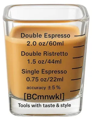 Espresso-Schnapsglas Messbecher, schweres Glas, 57 ml, 1 Stück