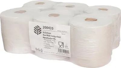 Produktbild von Handtuchrolle ELOclean Eco Midi Centerfeed unperf.,1-lagig weiß 300x190mm