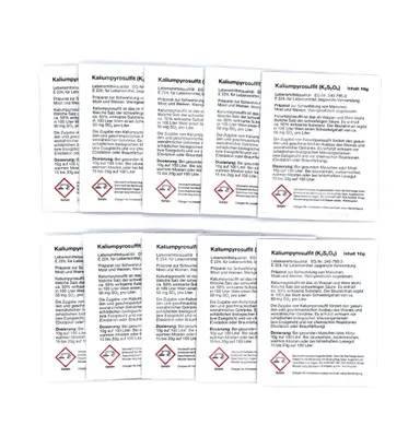 Produktbild von Schwefelung mit Kaliumpyrosulfit 10 x 10 g
