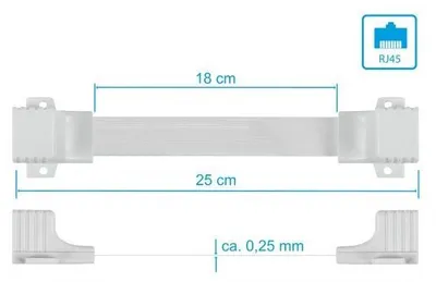 Immagine prodotto di Good Connections 8055-F18QW Good Connections RJ45 Fensterdurchführung weiß 25cm