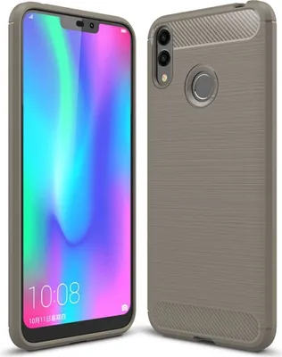 Produktbild von Schutzhülle Handyhülle für Huawei Honor 8C Case Cover Carbon Optik Grau