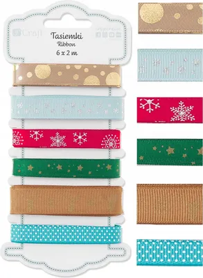 Immagine prodotto di Nastri per decorazioni natalizie per regali Scrapbooking 6 x 2 DpCraft