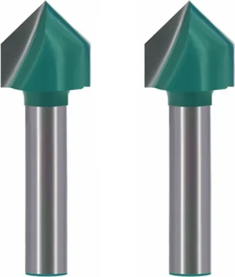 Produktbild von INF V-Nutfräser-Set - 1/4-Zoll-Schaft, Doppelpack A