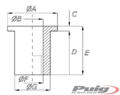 Produktbild von PUIG 0715N Silentblocks passend fuer UNIVERSAL UNIVERSAL Schwarz