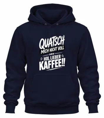 Imagen del producto de "No me tomes por tonto", sudadera con capucha y estampado sarcástico, color azul marino, talla L