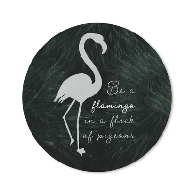 Produktbild von MuchoWow® Mauspad Mousepad Flamingo - Vogel - Zitate 40x40 cm - Mousepads - Maus Mat - Pad - Mausunterlage - Schreibtisch Accessoires