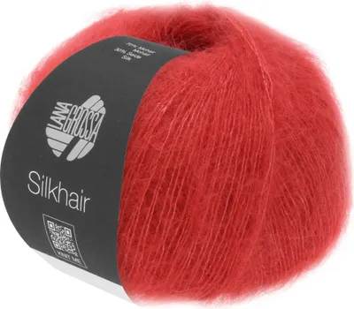 Produktbild von Lana Grossa SILKHAIR 25 g feines Lace-Garn aus Superkid-Mohair und Seide in 64 Farben 210 m Farbe 008 - Kirschrot