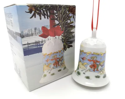 Produktbild von Hutschenreuther Porzellan Weihnachtsglocke Glocke 1988 mit Originalverpackung