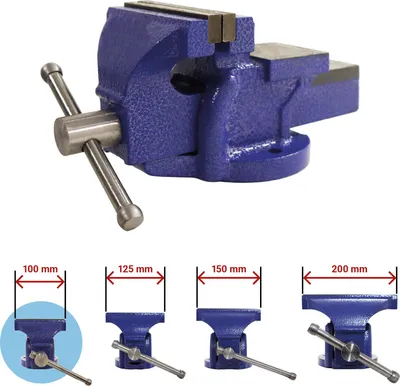 Produktbild von Bituxx Schraubstock Handschraubstock Werkbank Werkstatt 100 mm mit Amboss MS-19687