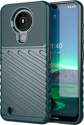 Produktbild von Mobigear Groove  Nokia 1.4 Hülle Flexibles TPU Backcover - Grün