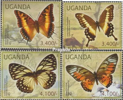 Produktbild von Briefmarken Uganda 2012 Mi 2770-2773 (kompl.Ausg.) postfrisch Schmetterlinge