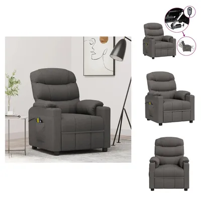 Obrázok produktu pre masážne kreslo vidaXL Electric Dark Grey Fabric - Masážne kreslo