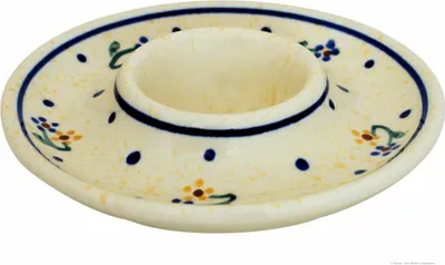 Produktbild von Original Bunzlauer Keramik Eierbecher klassisch flach Ø11,2 cm x H2,0 cm Dekor 111