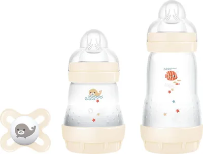 Image de Easy Start Biberons anti-coliques 160 ml et 260 ml - Tétine silicone SkinSoftTM - neutre - 0+ mois