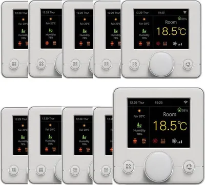 Produktbild von 10X WiFi Digital  buntem RGB LCD Raumthermostat Thermostatr für 3A Wassererwärmung Fußbodenheizung programmierbarer Thermostat Wandthermostat Temperaturregler