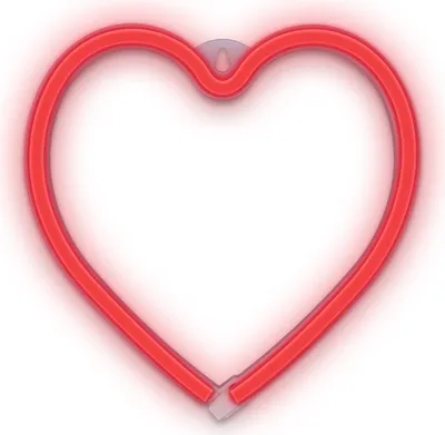 Produktbild von Neon LED HEART rote Wandlampe Bat + USB Forever FLNEO7 Light T-90711 PLASTROL
