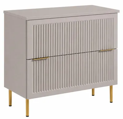 Obrázek produktu pro Skříňka do koupelny, stojací, šířka 80 cm, přední panel s reliéfním vzorem, tloušťka 18 mm, materiál: kašmír + laminovaná deska, úchytky ve dvou barvách, rozměry: 80 x 46 x 73,6 cm, Obrázek vytvořený pomocí AI
