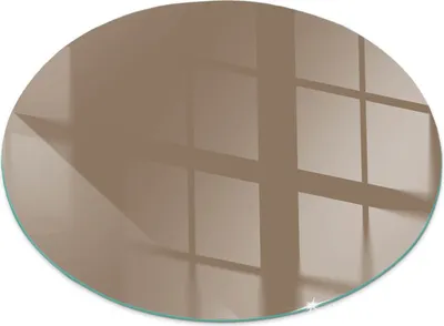 Produktbild von Farbe Braun – Glasbodenplatte für – Kaminofen – Kaminplatte Glas – Schutzglas – Funkenschutzplatte –Glasbodenplatte Feuerfeste – Hitzeschutzplatte – Bodenschutz aus Glas – fi 50cm