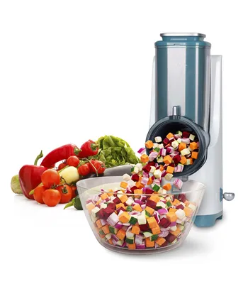 Produktbild von Genius Nicer Dicer Electro PRO Set 32-tlg., sage, Gemüseschneider elektrisch mit 9 Einsätzen, zum Reiben, Hobeln, Würfeln & Schneiden