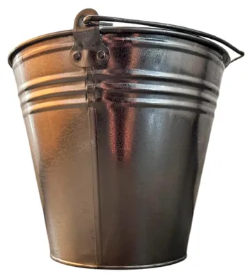 Produktbild von Eimer verzinkt 10 Ltr.mit Henkel, Zinkeimer perfekt als Deko, für Asche
