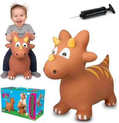 Immagine prodotto di Dino saltellante - Giocattoli per bambini - Giocattoli saltellanti per neonati - Adatto per interni/esterni - Regalo per bambini - Gonfiabile