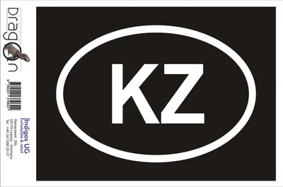 Produktbild von Aufkleber / Autoaufkleber - JDM / Die cut / Auto / OEM - Kasachstan KZ - 160x110mm pink - Heckscheibe / Heckscheibenaufkleber