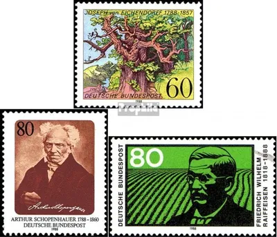 Produktbild von Briefmarken BRD (BR.Deutschland) 1988 Mi 1356,1357,1358 (kompl.Ausg.) gestempelt 200.Geburtstag von Eichendorff