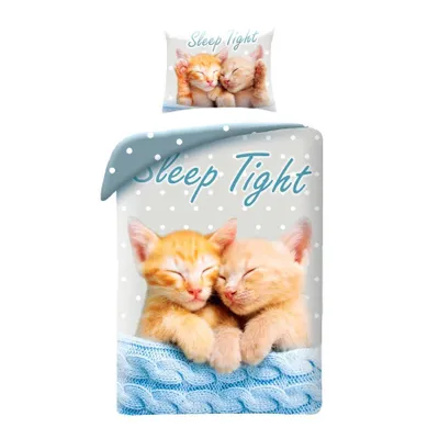 Obrázok produktu pre HALANTEX Bavlnené prestieradlá vo vrecku Kittens, 140/200, 70/90 cm