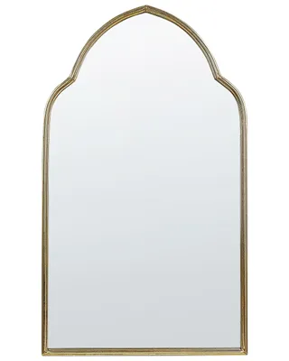 Zdjęcie produktu dla BELIANI Lustro ścienne złote metalowe 58 x 104 cm glamour ręcznie wykonane dekoracja ozdoba na ścianę