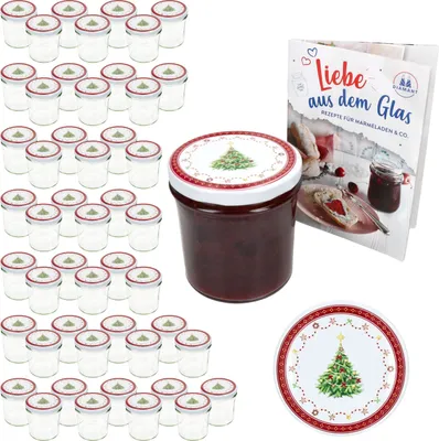 Image de lot de 50 bocaux 350ml + couvercle TO 82 Rêve de Noël + livret