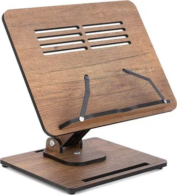 Produktbild von Kochbuchständer Holz verstellbar und Laptop Halter für Küche