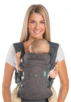 Produktbild von Babytrage Tragetuch Tragehilfe - 4-in-1 - Ergonomisch - 3,6 bis 14,5 kg - Grau